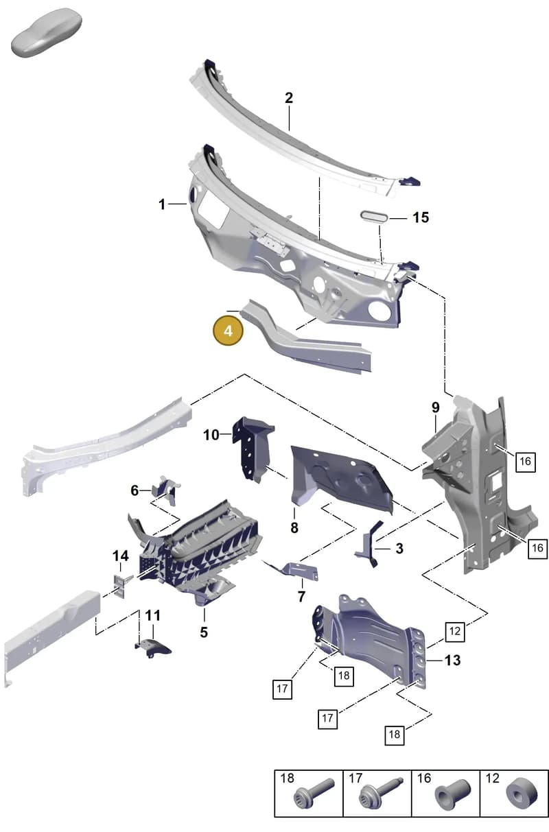 95880295100GRV — Porsche Cayenne Hybrid Coupe (2023-) diagram p60801100, position 4