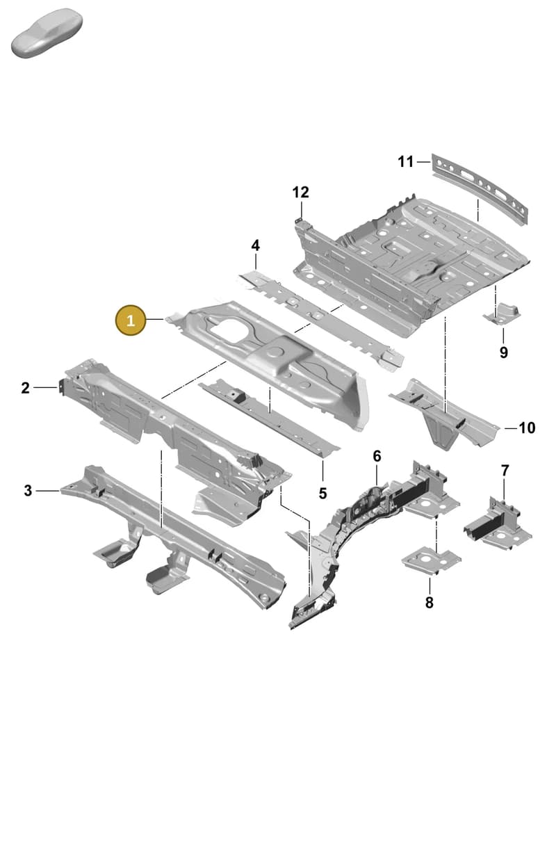 95880309300GRV — Porsche Cayenne Hybrid Coupe (2023-) diagram p60801250, position 1