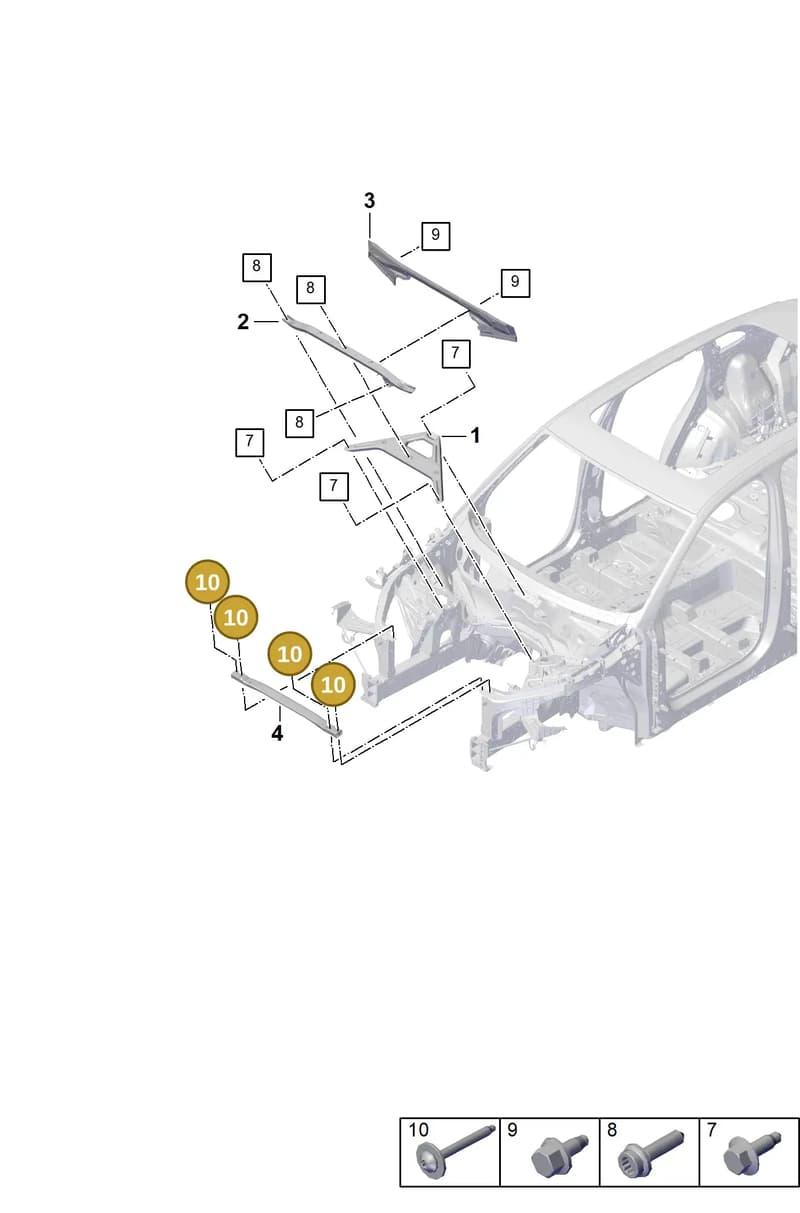 95880338100GRV — Porsche Cayenne (2017-2023) diagram p51801010, position 10