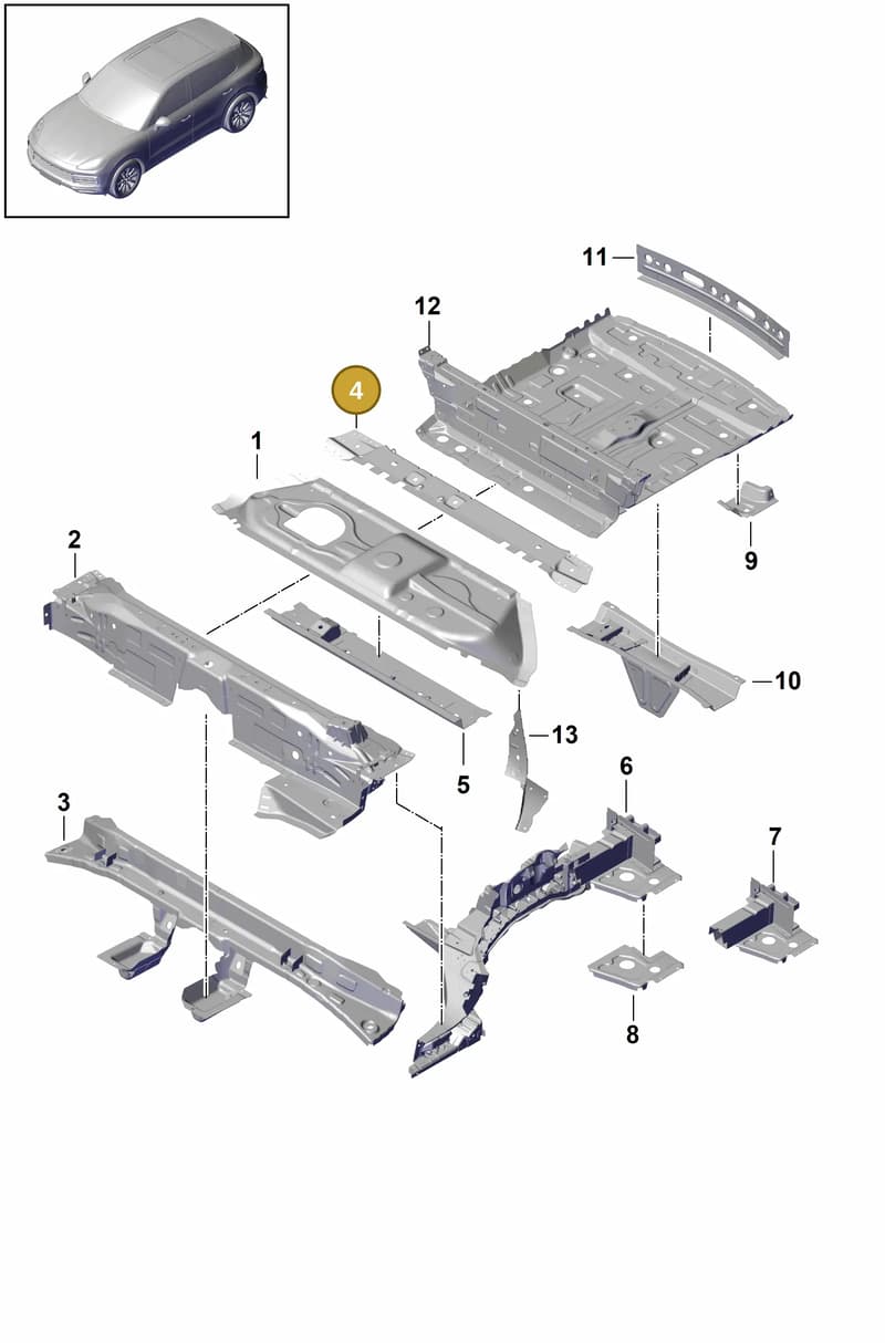 95880441700GRV — Porsche Cayenne (2017-2023) diagram p51801030, position 4