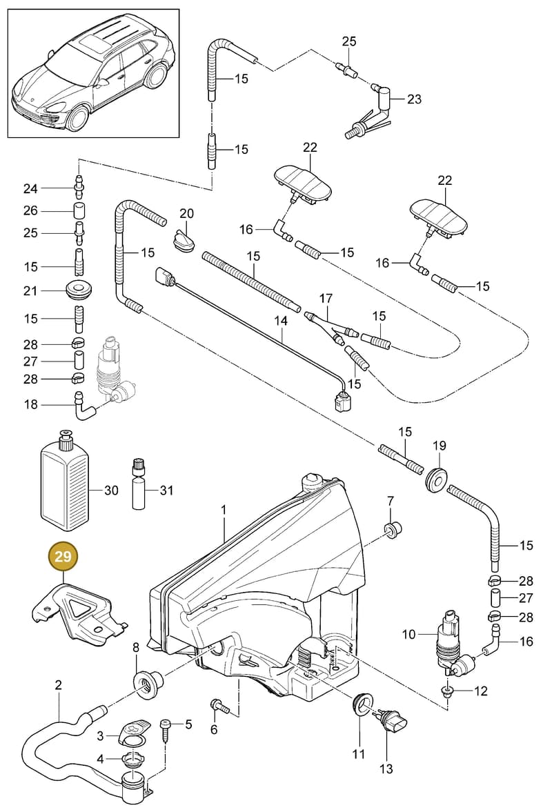 95880532400 — Porsche Cayenne (2010-2018) diagram p37904010, position 29