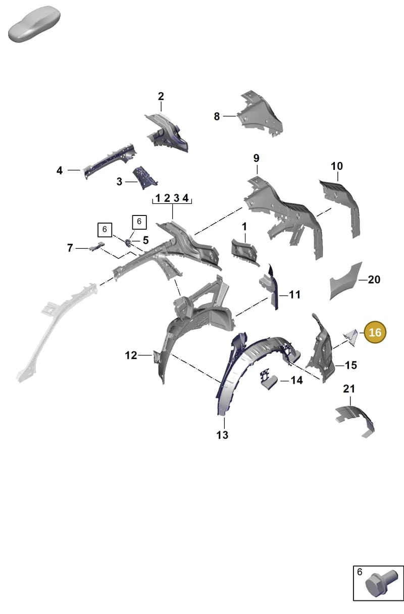 95880908200GRV — Porsche Cayenne Hybrid Coupe (2023-) diagram p60801520, position 16