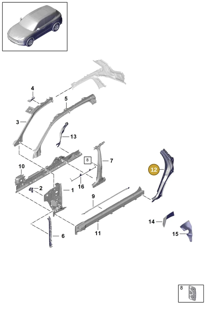 95880923921GRV — Porsche Cayenne (2017-2023) diagram p51801055, position 12