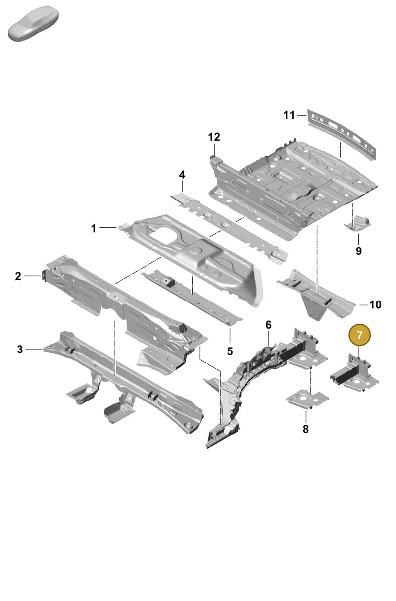 95881370400GRV — Porsche Cayenne Hybrid Coupe (2023-) diagram p60801250, position 7