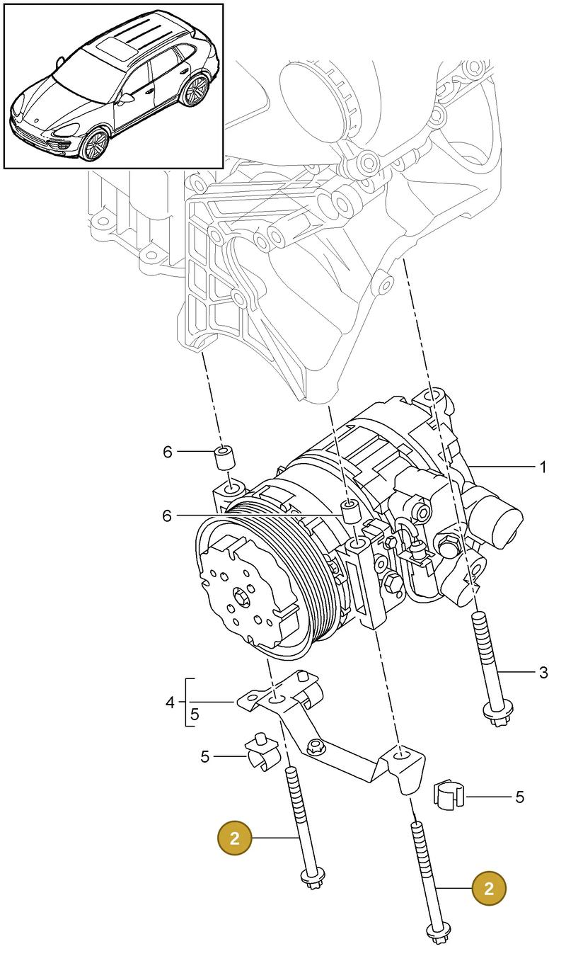 958816803X — Porsche Cayenne (2010-2018) diagram p37813070, position 2