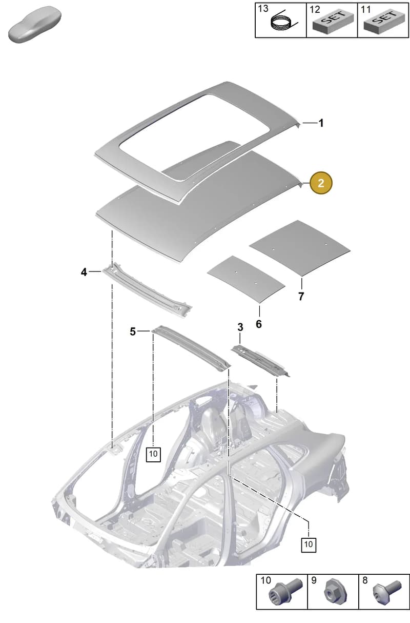 95881701700GRV — Porsche Cayenne Hybrid Coupe (2023-) diagram p60801450, position 2