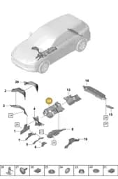 95882566210 Porsche Heat Shield for Tunnel