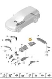 95882569210 Porsche Heat Shield for Tunnel