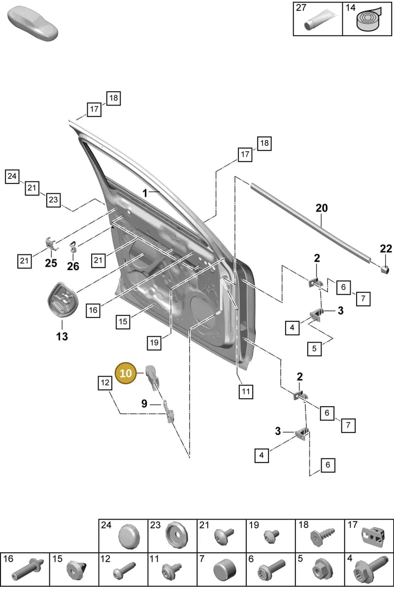 95883726700 — Porsche Cayenne Coupe (2023-2023) diagram p60804000, position 10