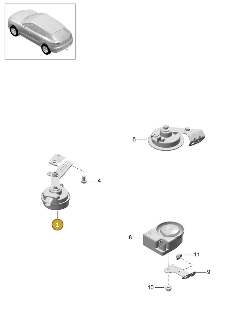 958868404F — Porsche Macan (2013-2018) diagram p44903000, position 1