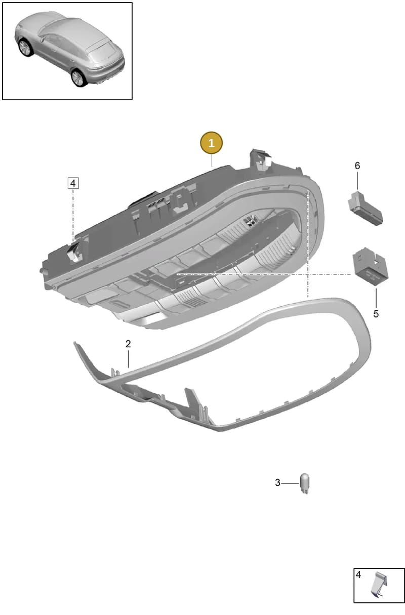 958868404U — Porsche Macan (2018-2022) diagram p52903060, position 1