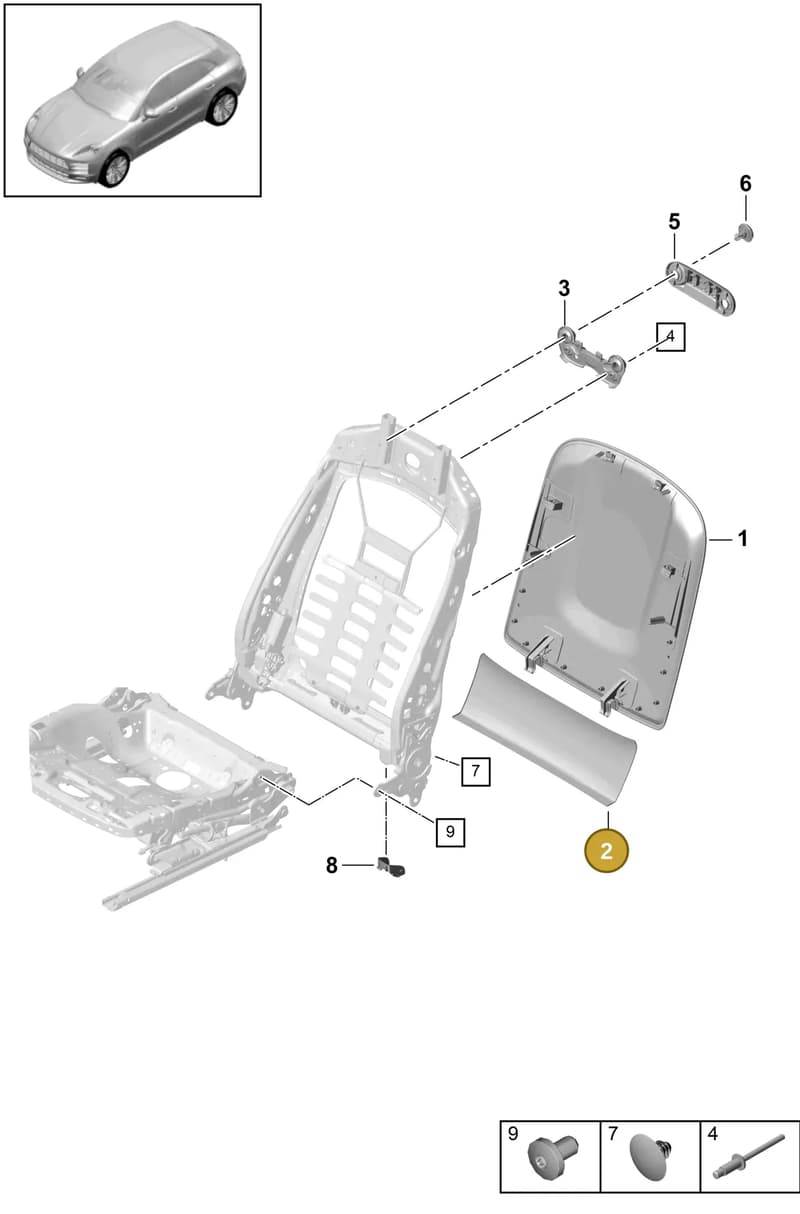 958881607AOT5 — Porsche Macan (2018-2022) diagram p52817030, position 2