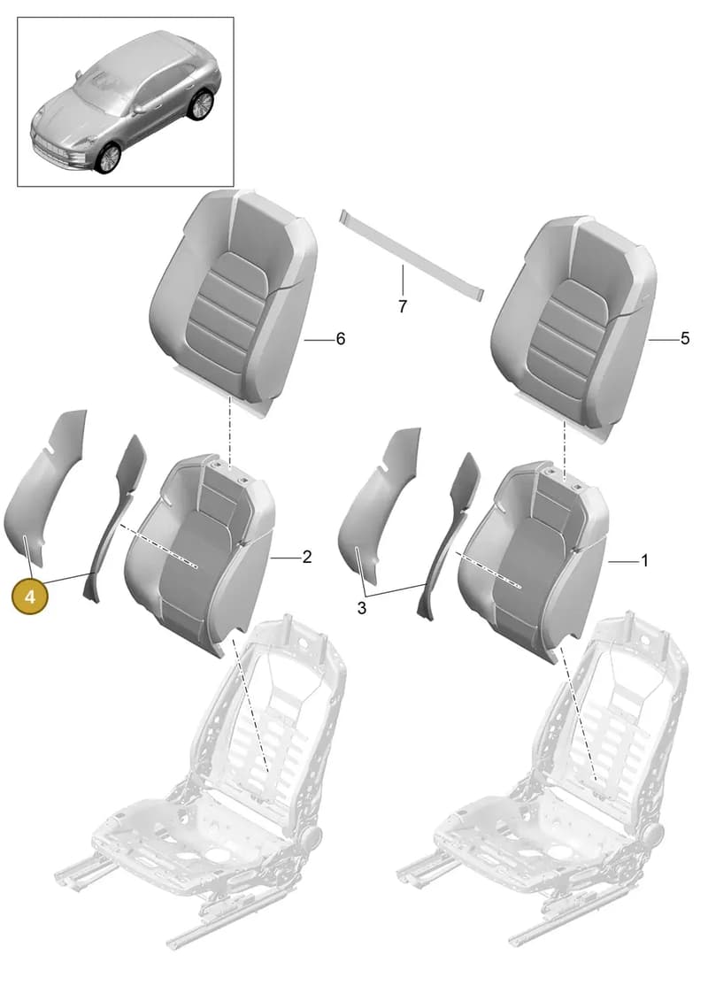 95888169600 — Porsche Macan (2018-2022) diagram p52817320, position 4