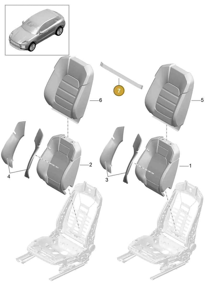 958881771 — Porsche Macan (2018-2022) diagram p52817320, position 7