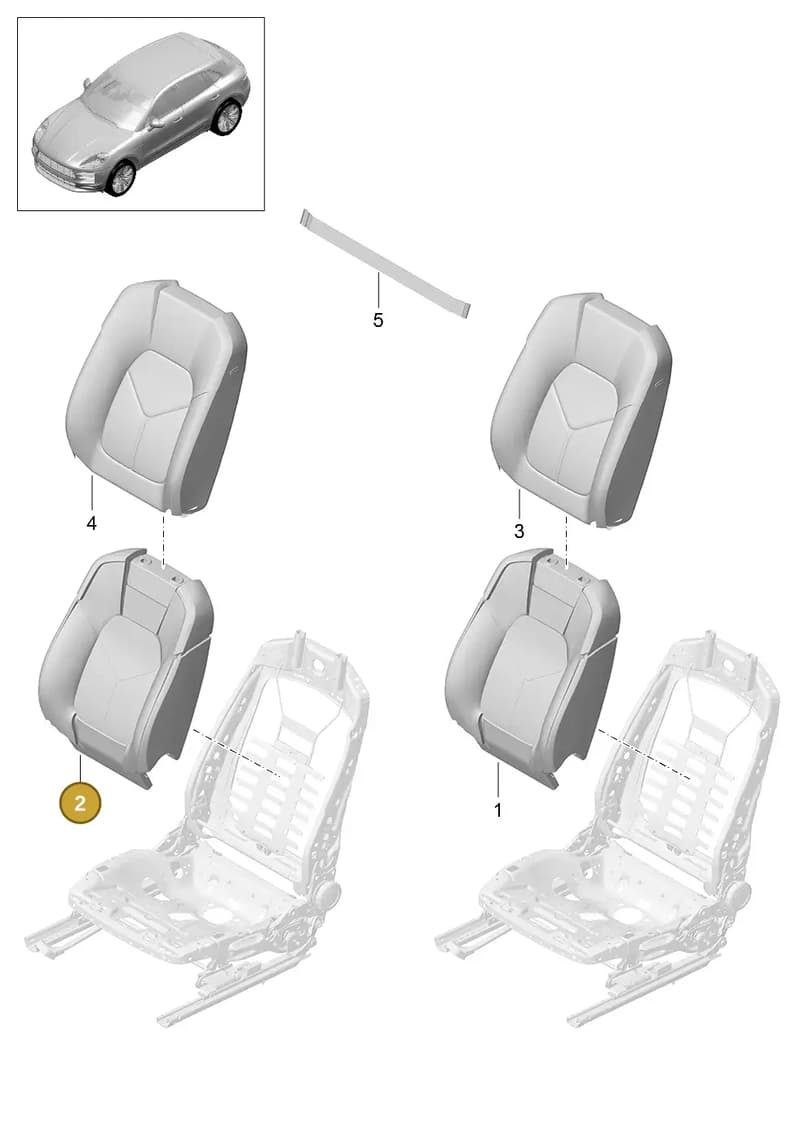 958881776A — Porsche Macan (2018-2022) diagram p52817310, position 2