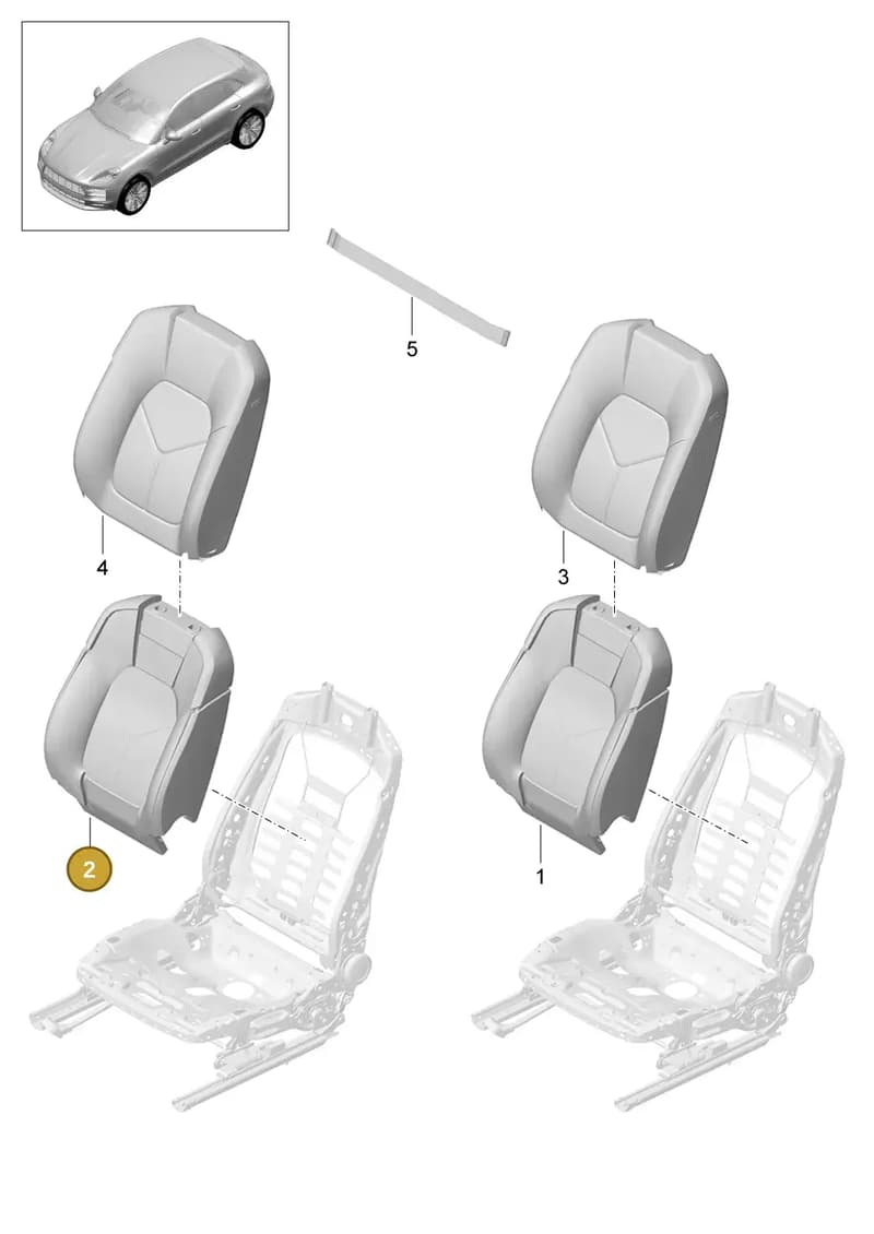 958881776A — Porsche Macan (2018-2022) diagram p52817300, position 2