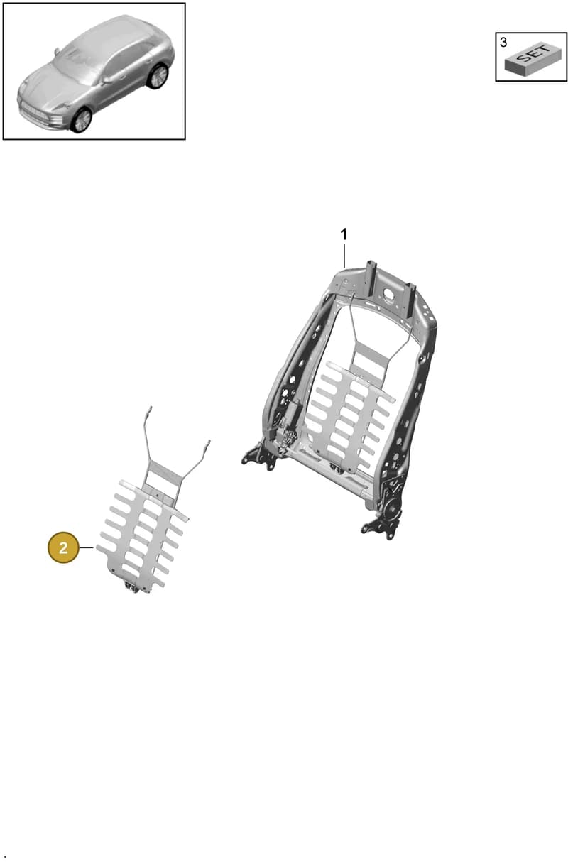 958881879A — Porsche Macan (2018-2022) diagram p52817010, position 2