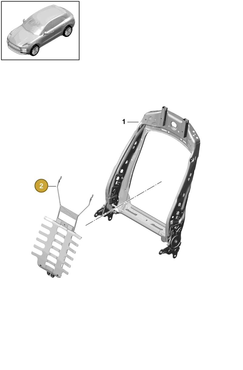 958881879 — Porsche Macan (2018-2022) diagram p52817000, position 2