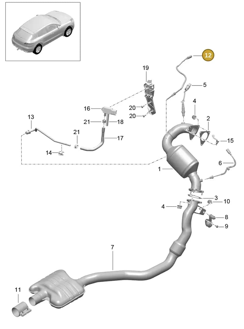 95890608830 — Porsche Macan (2013-2018) diagram p44202040, position 12