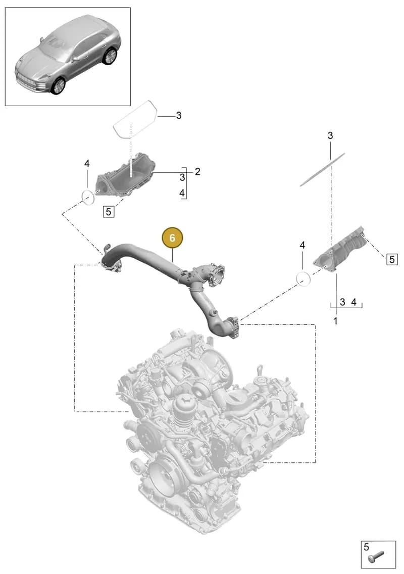 95890628310 — Porsche Macan (2018-2022) diagram p52000020, position 6