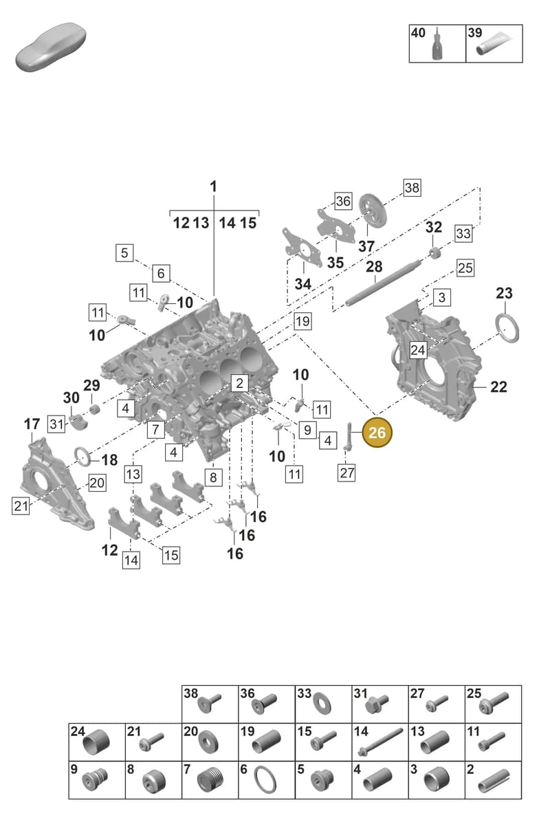 958906433 — Porsche Panamera (2023-2025) diagram p58101110, position 26