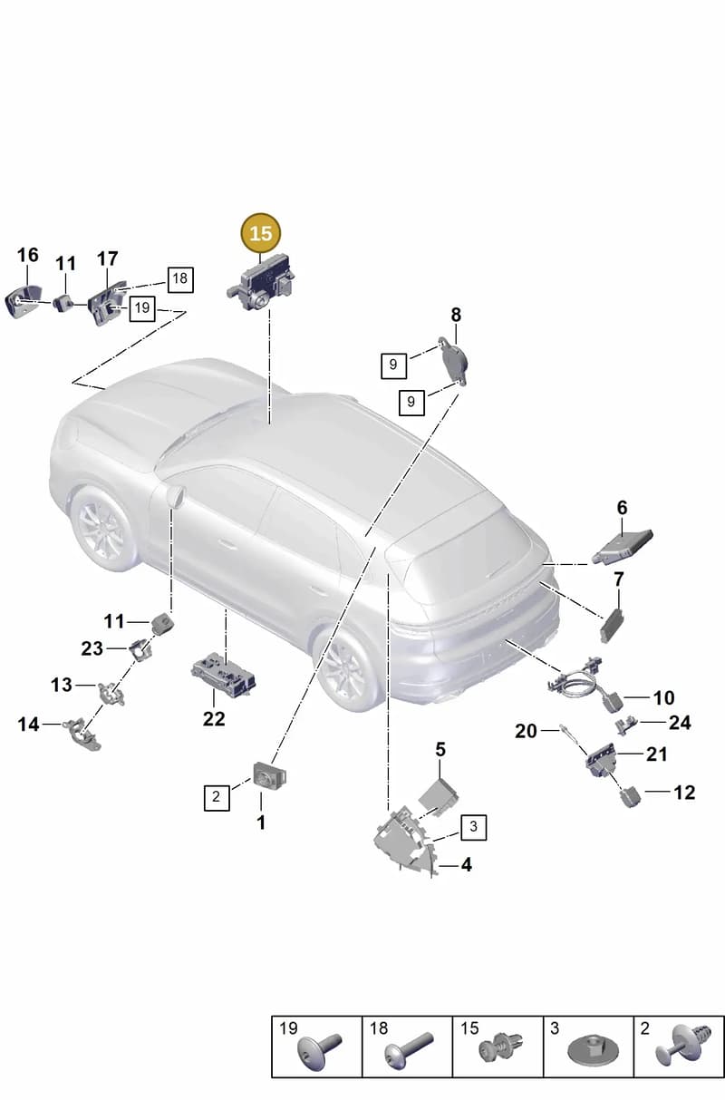 95890721700 — Porsche Cayenne Coupe (2023-2023) diagram p60901100, position 15