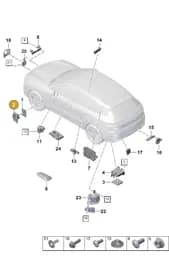 95890728600 Porsche Retainer for Control Units