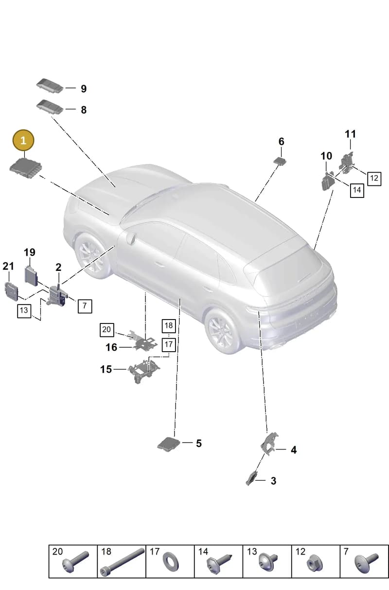 95890730910 — Porsche Cayenne Coupe (2023-2023) diagram p60901000, position 1