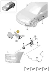 95890739002 Porsche Bracket