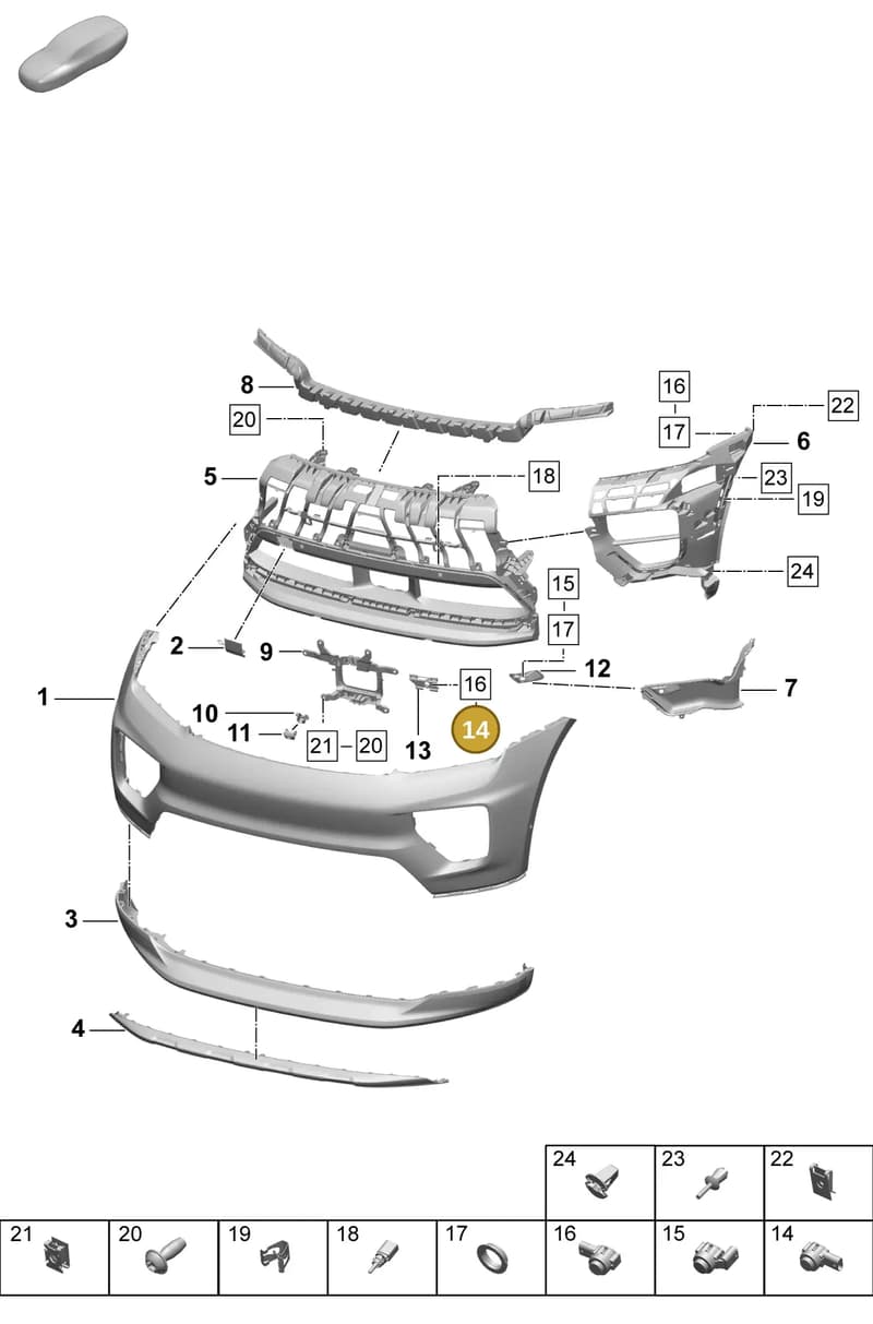 958919275905 — Porsche Macan (2024-2024) diagram p61802030, position 14