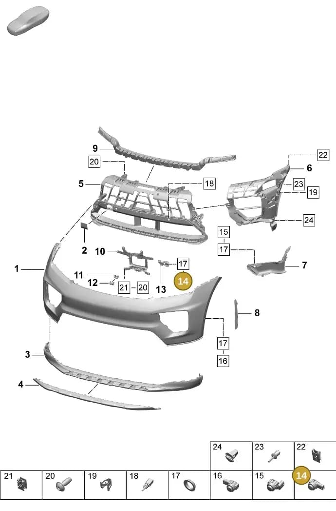 958919275905 — Porsche Macan (2024-2024) diagram p61802040, position 14