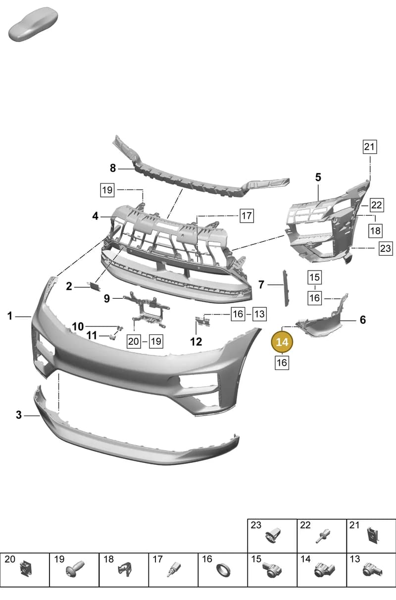 958919275A905 — Porsche Macan (2024-2024) diagram p61802010, position 14