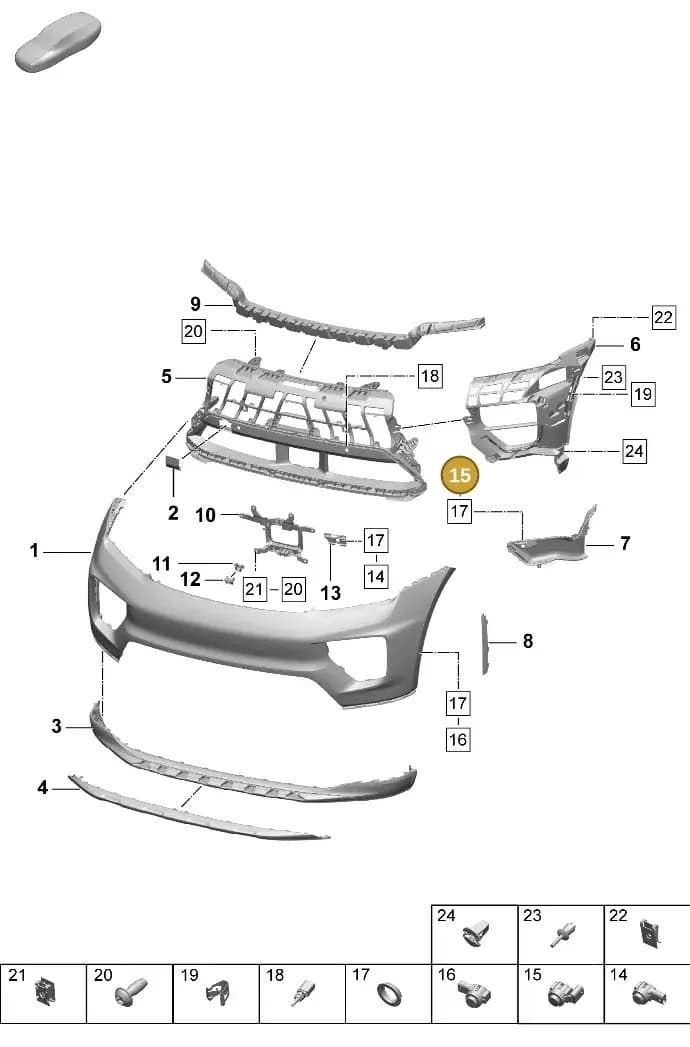 958919275A905 — Porsche Macan (2024-2024) diagram p61802040, position 15