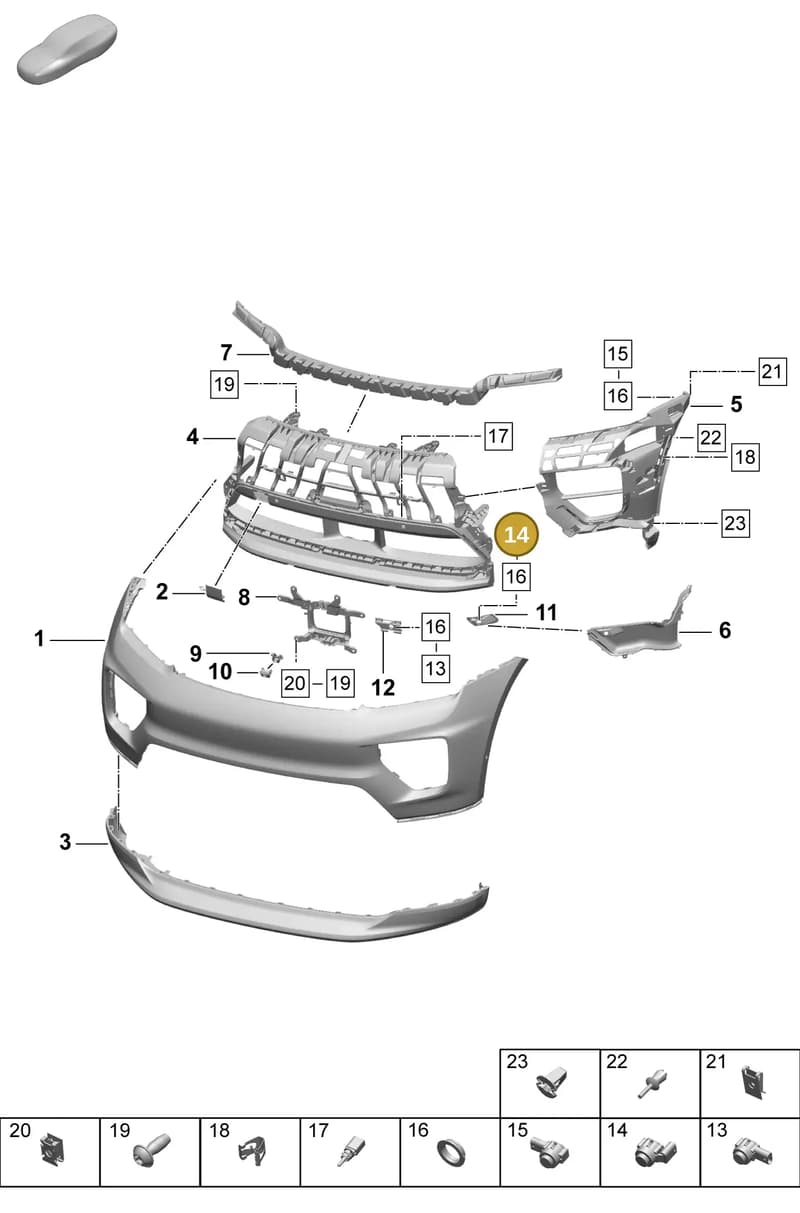 958919275A905 — Porsche Macan (2024-2024) diagram p61802000, position 14