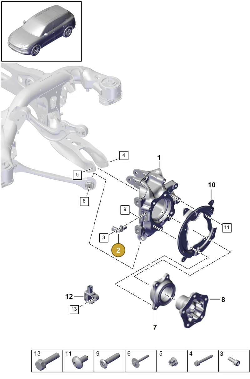 958927807 — Porsche Cayenne (2017-2023) diagram p51501020, position 2