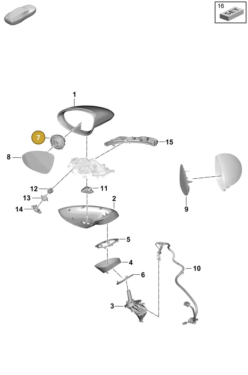 95895957801 — Porsche Cayenne Coupe (2023-2023) diagram p60809500, position 7