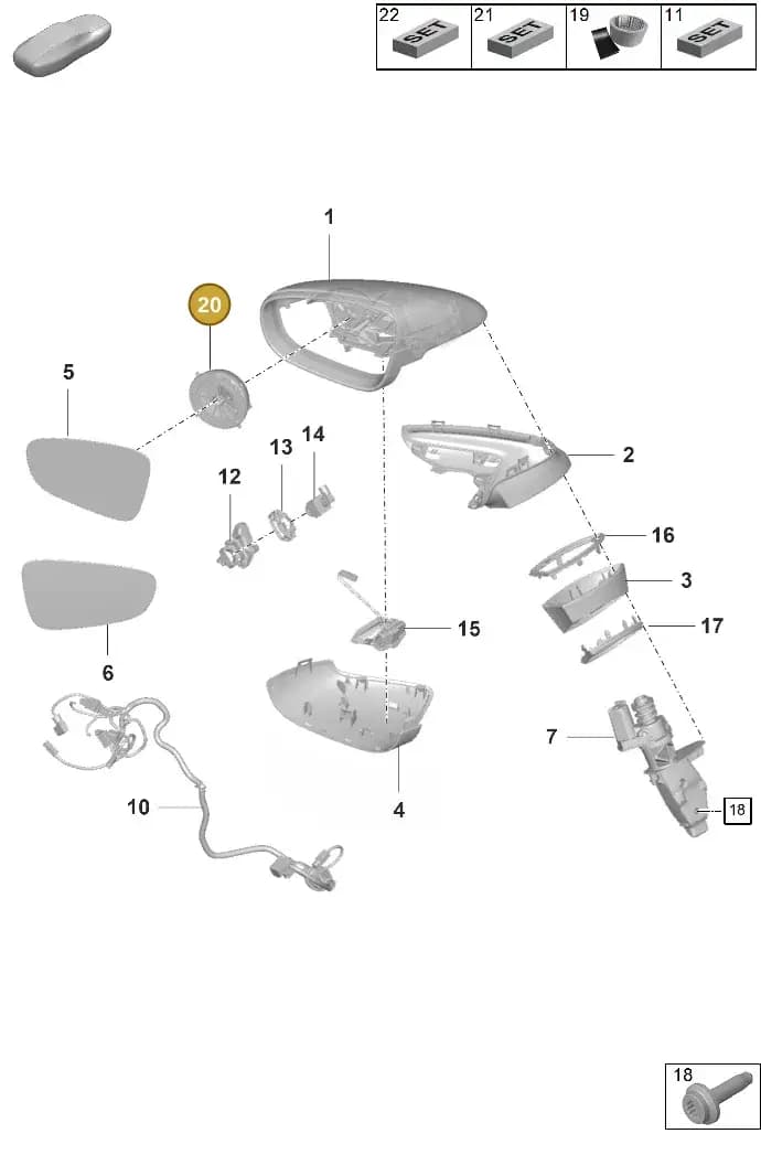958959578A — Porsche 911 (2024-2025) diagram p63809500, position 20