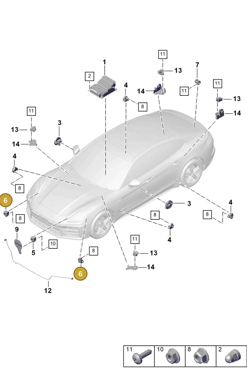 95895965110 — Porsche Panamera (2023-2025) diagram p62901900, position 6