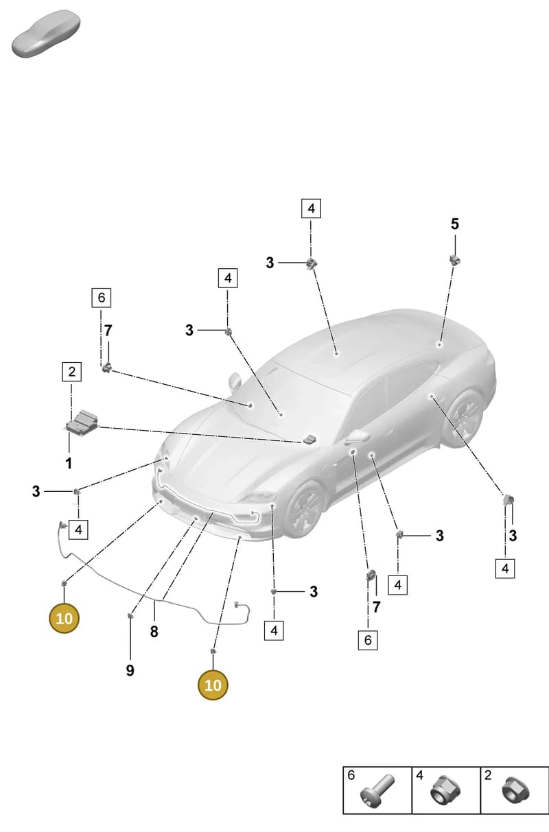 95895965110 — Porsche Taycan Sport Turismo (2023-2025) diagram p64901900, position 10