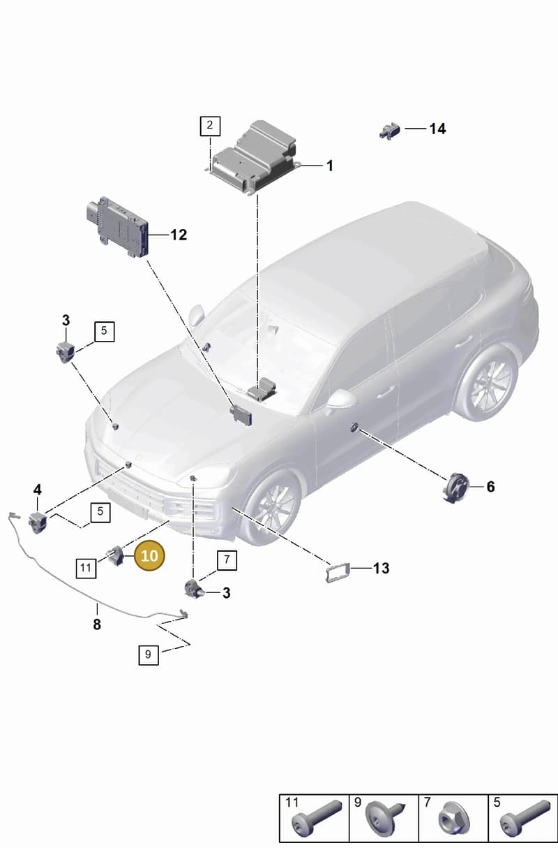 95895965110 — Porsche Cayenne Coupe (2023-2023) diagram p60901900, position 10