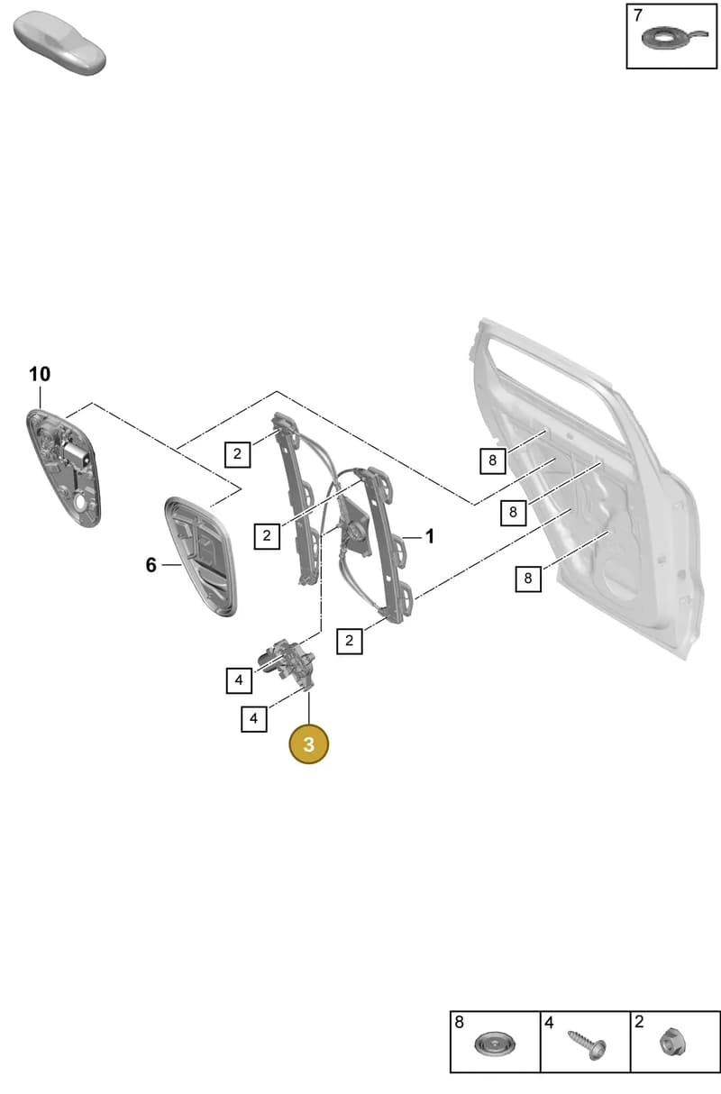 95895980100 — Porsche Cayenne Coupe (2023-2023) diagram p60804400, position 3