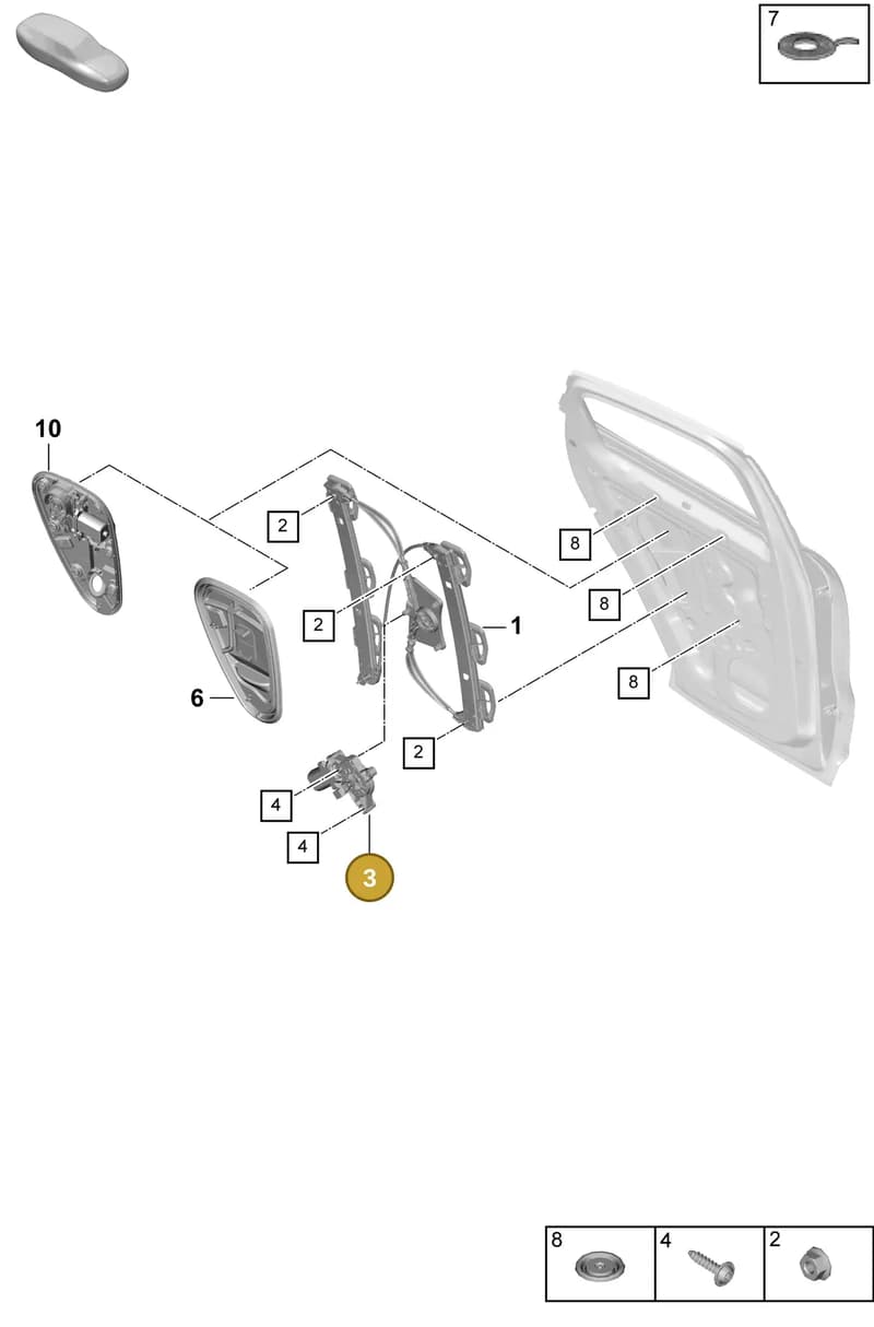 95895980100 — Porsche Cayenne Coupe (2023-2023) diagram p60804450, position 3