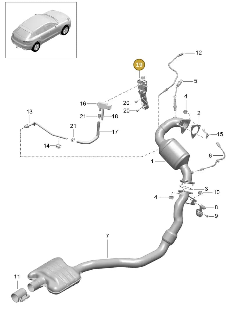 95897136200 — Porsche Macan (2013-2018) diagram p44202040, position 19