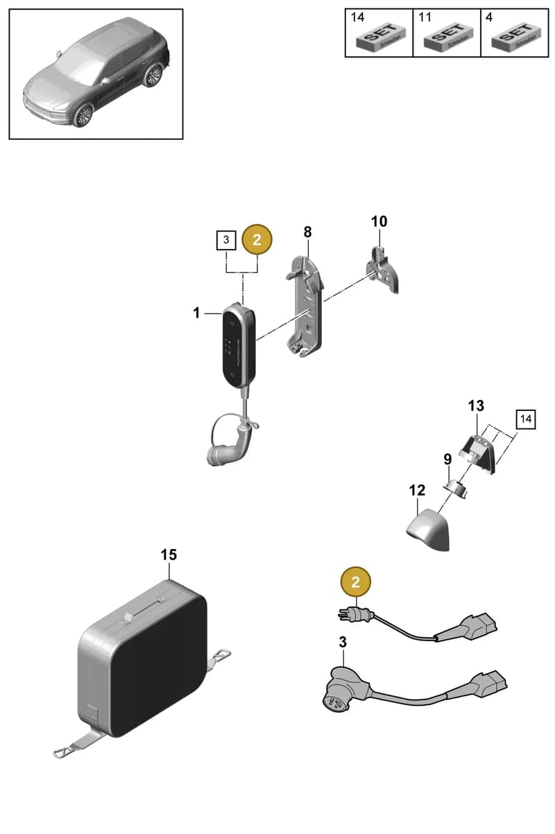 958971678A — Porsche Cayenne (2017-2023) diagram p51901190, position 2