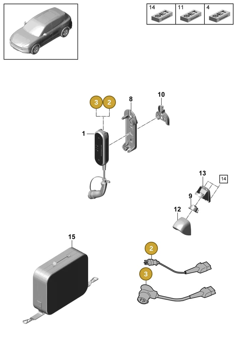 958971678K — Porsche Cayenne (2017-2023) diagram p51901190, position 2+3