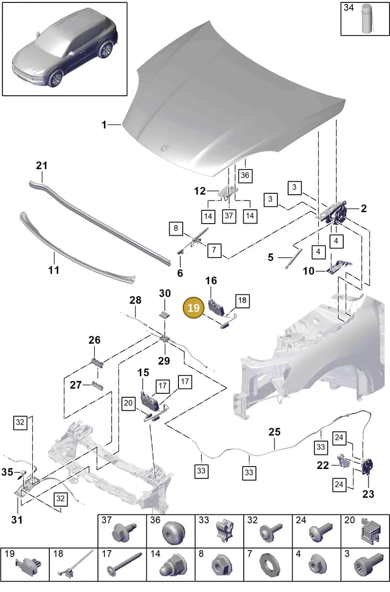 95897183000 — Porsche Cayenne (2017-2023) diagram p51803000, position 19