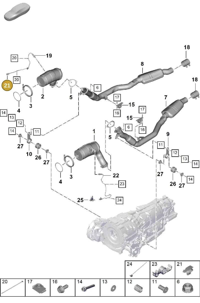 95897183000 — Porsche Cayenne Coupe (2023-2023) diagram p60202270, position 21