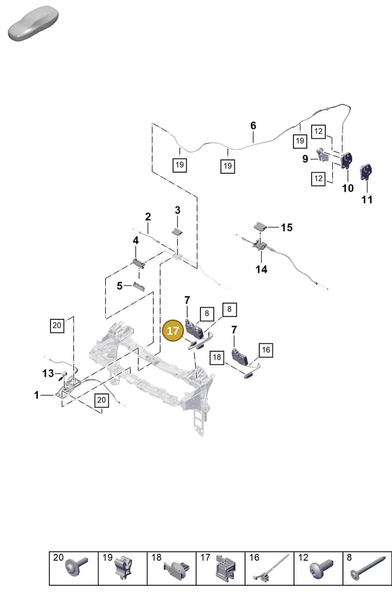 95897184800 — Porsche Cayenne Coupe (2023-2023) diagram p60803050, position 17