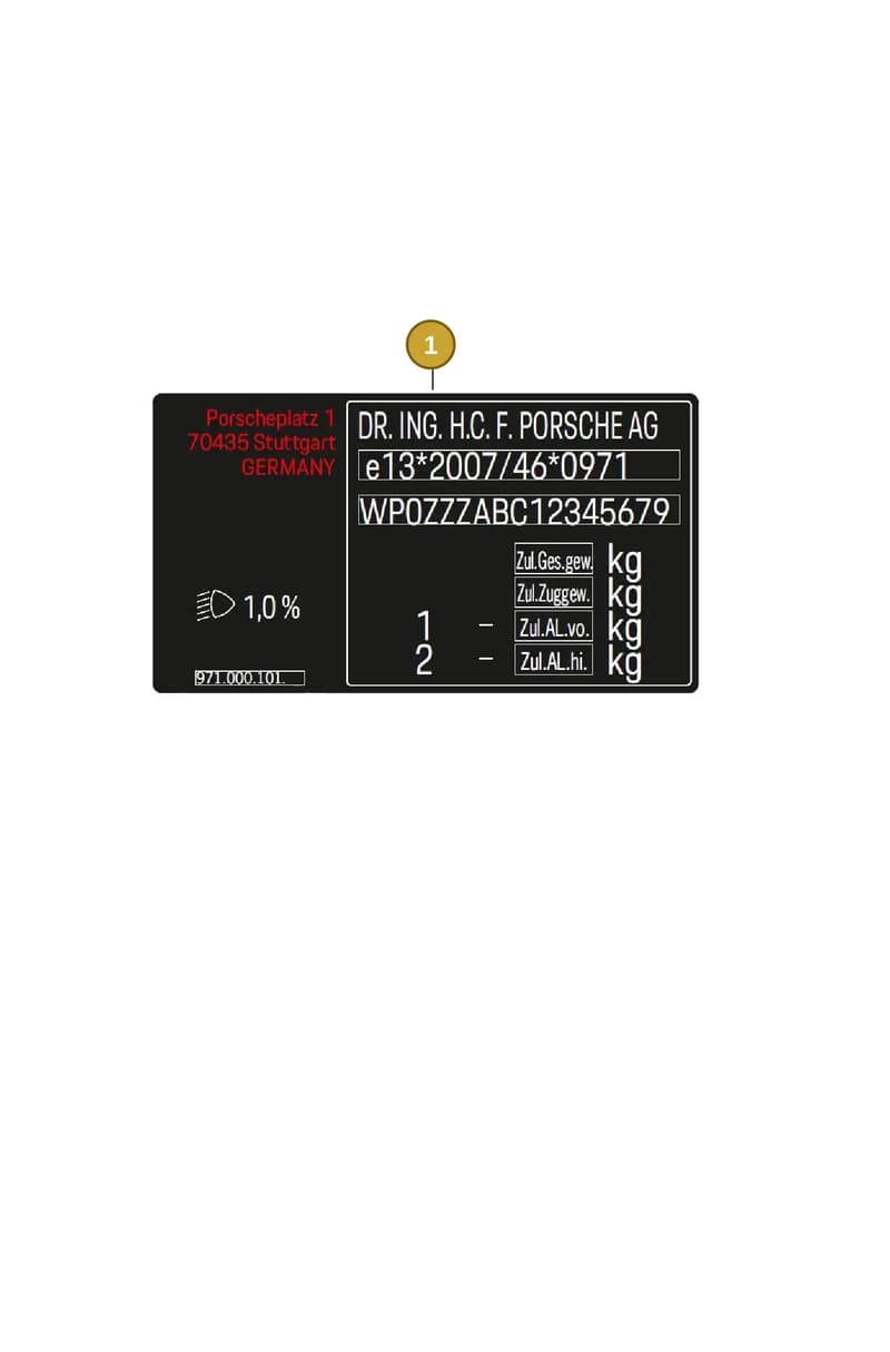 95B000101DP — Porsche Macan (2018-2022) diagram p52003020, position 1