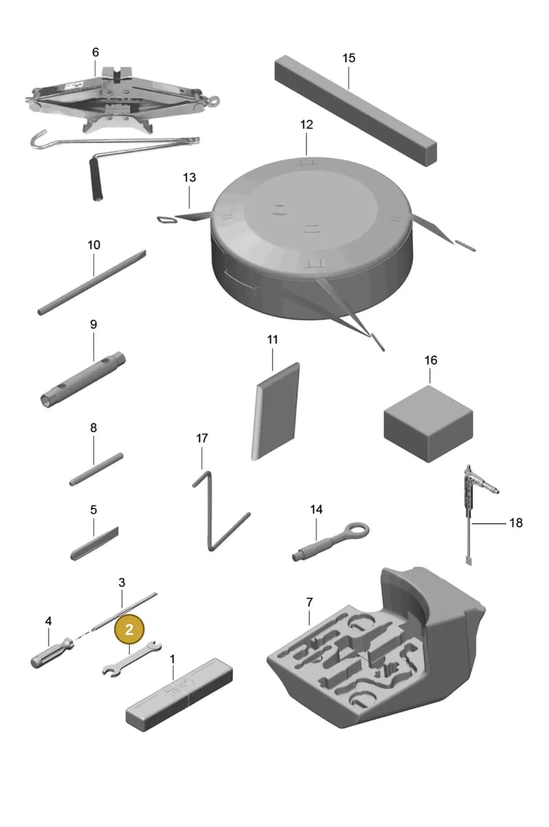 95B010001 — Porsche 911 (2016-2019) diagram p47001000, position 2